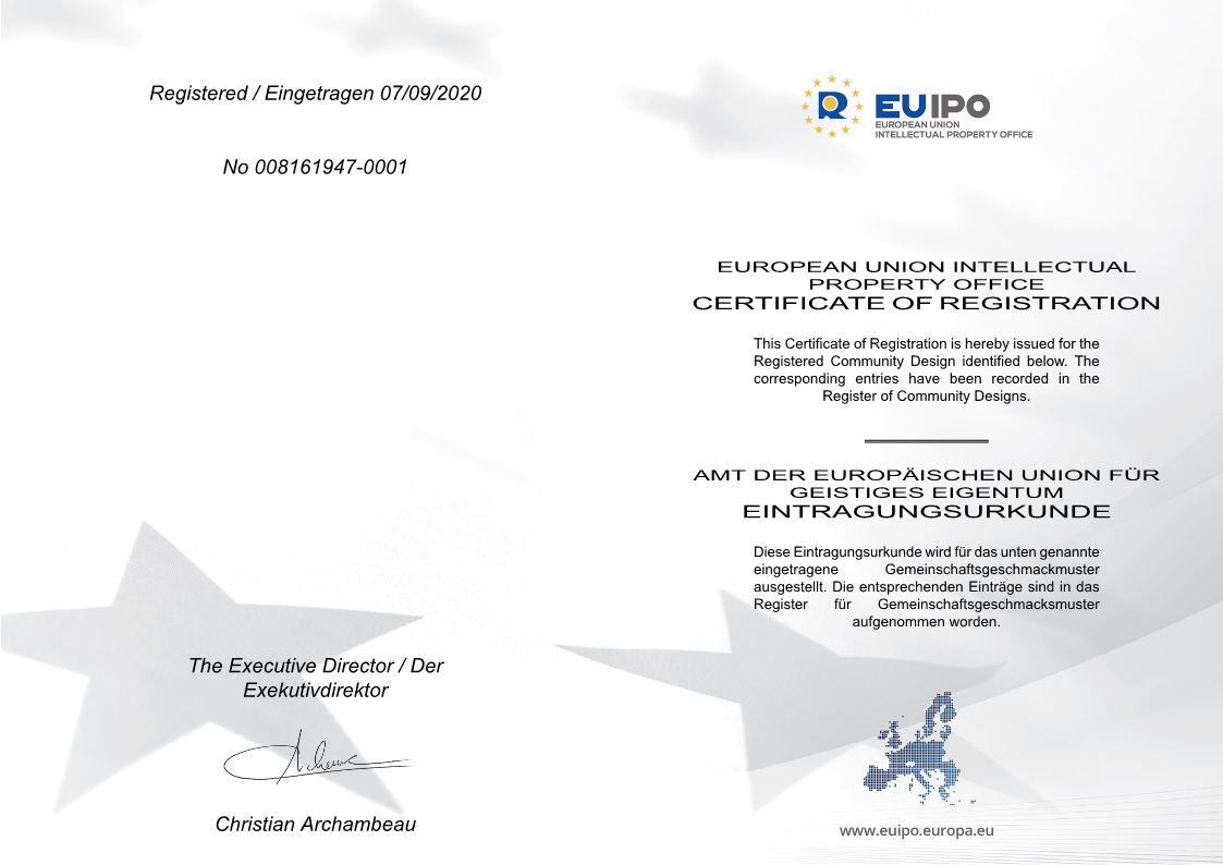 Eu Appearance registration Certificate : Brake signal detector
